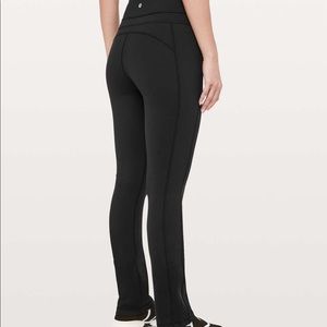 black straight leg pants